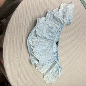 Light Blue Elastic Waistband Skirt